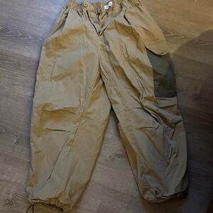 The Frankie Shop Tan and Olive Cargo Pants